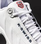 K-Swiss Men's ST329 CMF Sneakers in White/Navy/Red