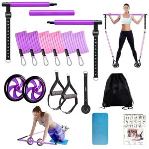 Portable Pilates Bar Kit with Resistance Bands