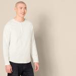 Slim-Fit Long-Sleeve Henley Shirt for Men
