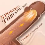 Rechargeable Sensory Thrusting Adult Toy for Couples