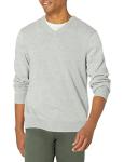 Men's V-Neck Pullover Sweater, Light Grey Heather