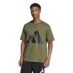 adidas Men's Big Logo T-Shirt in Olive Black