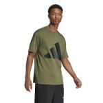 adidas Men's Big Logo T-Shirt in Olive Black