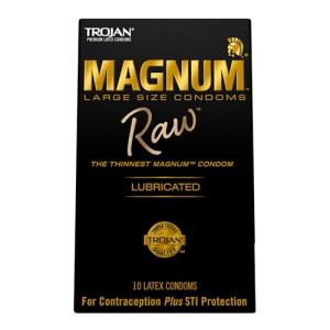 Trojan Magnum Raw Large Thin Condoms - 10 Pack