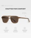 WearMe Pro Polarized Aviator Square Sunglasses