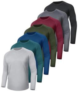 7 Pack Men's Long Sleeve Quick Dry Shirts