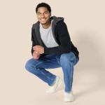 Men's Sherpa-Lined Full-Zip Hoodie in Black