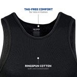 Gildan Men's Black A-Shirt Tank Multipack (6-Pack)