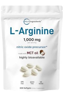 L-Arginine 1000mg with MCT Oil - 300 Softgels