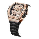 OLEVS Men's Skeleton Dragon Mechanical Watch - Gold Rose