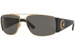Versace Men's Sunglasses with Gold Frame 63MM
