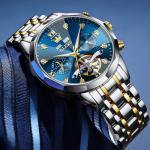 OLEVS Luxury Automatic Men’s Skeleton Watch