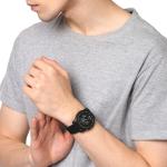 Armani Exchange Men's Black Silicone Chronograph Watch