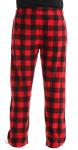 Red Buffalo Plaid Fleece Pajama Pants for Men
