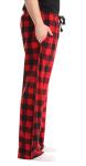 Red Buffalo Plaid Fleece Pajama Pants for Men