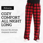 Red Buffalo Plaid Fleece Pajama Pants for Men