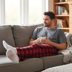 Red Buffalo Plaid Fleece Pajama Pants for Men