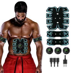 USB Rechargeable Muscle Stimulator with 12 Gel Pads