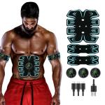 USB Rechargeable Muscle Stimulator with 12 Gel Pads