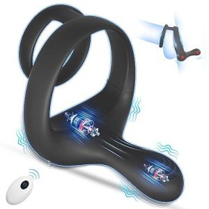 Silicone Dual Motor Vibrating Cock Ring for Men