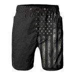 Men's Vintage American Flag Swim Trunks