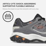 Skechers Men's Afterburn Memory Foam Sneakers - Charcoal