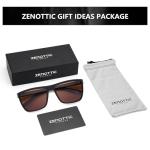 ZENOTTIC Men's Polarized Square Sunglasses with UV400 Protection