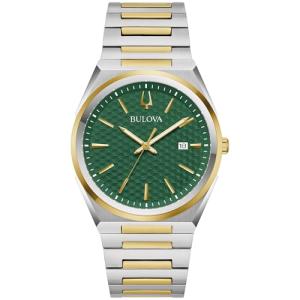 Bulova Men's Classic Green Dial Two-Tone Watch