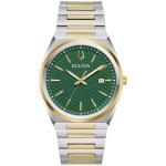 Bulova Men's Classic Green Dial Two-Tone Watch