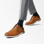 Bruno Marc Men's Brown Casual Dress Oxfords Size 11