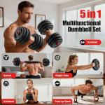 Cvonte 45lbs Adjustable Dumbbell Set for Home Gym