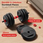 Cvonte 45lbs Adjustable Dumbbell Set for Home Gym