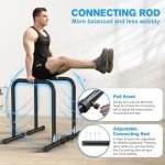 Heavy-Duty Dip Bars & Station for Workouts