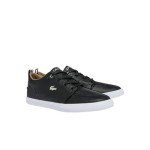 Lacoste Men's Bayliss Black/White Sneakers, Size 9.5