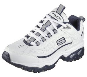 Skechers Men's Energy Afterburn Sneakers, White/Navy