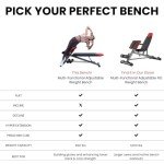 Adjustable Multi-Functional Weight Bench for Home Gym