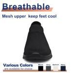 Men's Lightweight Slip-On Athletic Sneakers - Black