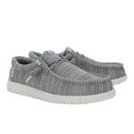 HEYDUDE Wally Stretch Sox Grey Slip-On Loafers