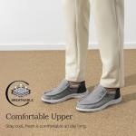 Bruno Marc Men's Comfortable Slip-On Loafers, Grey