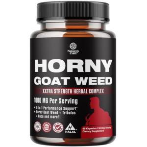 Extra Strength Horny Goat Weed Male Supplement - 60 Capsules