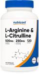 Nutricost L-Arginine & L-Citrulline 750mg Capsules