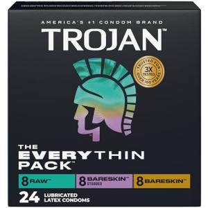 Trojan Bareskin EveryTHIN Lubricated Condoms - 24 Pack