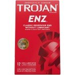 Trojan ENZ Non-Lubricated Latex Condoms - 12 Pack