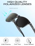 Men's Polarized Retro Metal Frame Sunglasses
