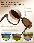 CARFIA Retro Polarized Sunglasses for Men UV400