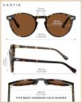 CARFIA Retro Polarized Sunglasses for Men UV400
