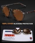 CARFIA Retro Polarized Sunglasses for Men UV400