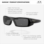 Oakley Men's Gascan Rectangular Sunglasses, Matte Black
