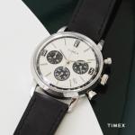 Timex Men's Marlin 40mm Watch - Black Strap Silver-Tone Dial Stainless Steel Case