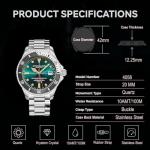 Stuhrling Depthmaster 42mm Teal Diver Watch